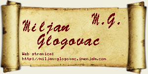 Miljan Glogovac vizit kartica